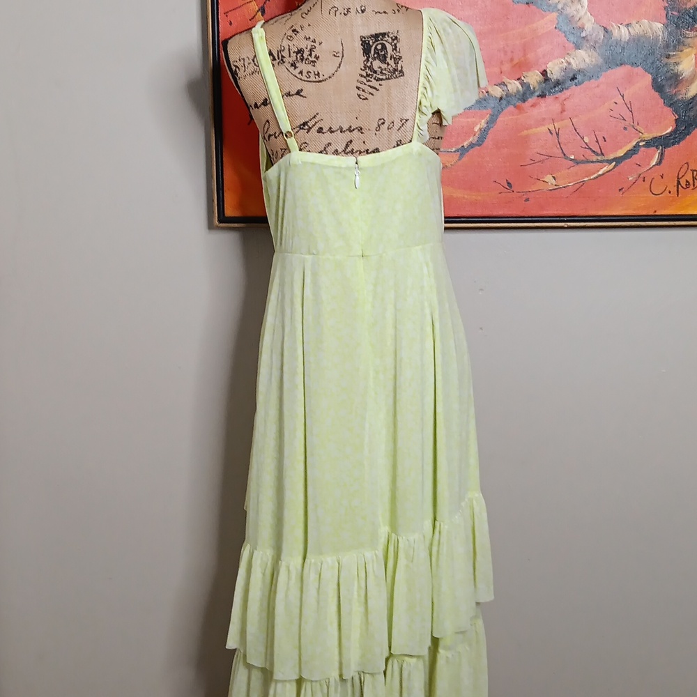 Torrid Mesh Floral Ruffle Midi Dress Size 1X - Picture 5 of 12